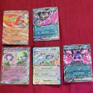 Pokemon EX Trading Card Set - Red, Purple, Green, Blue